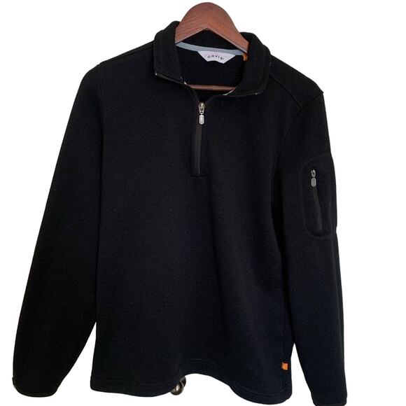 Orvis quarter zip fleece size women's large, black - Picture 1 of 6